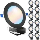 Sunco 12 Pack 6 Inch Ultra Thin LED Recessed Ceiling Lights Slim, Selectable ...