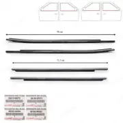 Set 4dr Chrome Outer Weatherstrip Door Belt For Toyota Fortuner SUV 2016 2022 (for: Toyota)