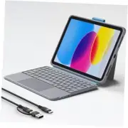 Keyboard Case for iPad 10th Generation,tooth Wireless Detachable Magnetic Blue