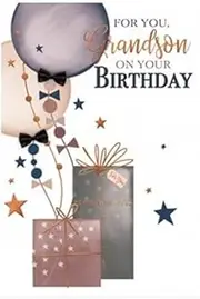 Simon Elvin for You Grandson Birthday Greetings Card (Pack of 6) (UK Size: One Size) (White/Multicoloured)
