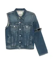 Single-arm denim coat FR36,FR38 Imperial Blue
