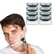 8Pcs Beard Shaving Replacement for Gillette Fusion 3 Series Razor 3 Blades Trimmer Cartridges
