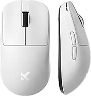 MCHOSE L7 Superlight Mouse 39g with Customized 8K Wireless Ultra Fast Receiver, 26000DPI with 8K Hz Report Rate, BT/2.4G Wireless/Wired Gaming Mouse, 200 Hours Battery White