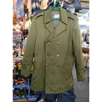 在飛比找蝦皮購物優惠-長版毛料軍綠色軍外套