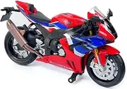 Motorcycle Model with Steering Movable Stand for CBR1000RR-R for Fi&re&bl&ad&e 1:12 Scale Replica Diecast Model Motorcycle Decoration Collection Gift(Red)