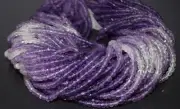 13 inch strand of natural Amethyst Round Faceted 3.5mm beads.