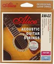 Labymos AW432-L Guitar Six Strings Coated Steel Set -rust Light for Acoustic Guitar