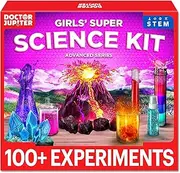 Doctor Jupiter Girls Super Science Kit for Kids Ages 6-8-10-12 | Easter, Birthday Gift Ideas for 6,7,8,9,10,11,12 Year Old Girls | STEM Learning & Educational Toys with 100+ Experiments