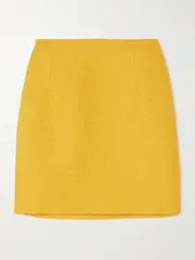 [Alessandra Rich] Alessandra Rich - Bouclé-tweed Mini Skirt - Yellow - IT36 IT 36 Yellow