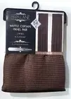 Parklane Waffle Curtain Panel Pair Rod Pocket 70x84l Light Filtering Brown