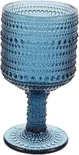 Zerodeko Crystal Glass Goblets Blue Bead Design Stemware Glasses for Wedding Juice Cup