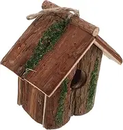 Hohopeti Wooden Bird House Outdoor Hanging Bird Sleeping Hut Decorative Garden Patio Nesting Box for Robin Budgie Finch