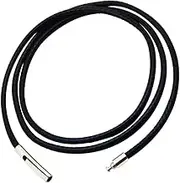 Operitacx Necklace Cord Black Wax Cord Necklace Bracelet Waxed Cord Diy Pendant Lanyard Neck Pendant Cords Waxed Cotton Cord Necklace Wax Rope Necklace Leather Rope Button Stainless Steel
