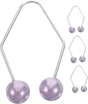 2 Pairs Dimple Trainer Face Trainer Facial Dimple Maker Dimple Maker Tool Dimple Maker Clip Cheeks Clip Face Dimple Maker Facial Exerciser Smile Trainer Cheeks Balls Purple Alloy