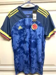 Adidas Federacion Colombiana De Futbol Climalite Soccer Jersey BLUE men sz L NEW