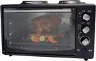 New Portable Electric Oven With Hot Plates Kitchen Benchtop Grill Rotisserie 34L