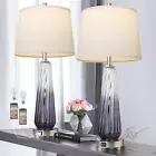 Table Lamps Set of 2 with Touch Control, 3-Way Dimmable Modern Glass Bedside Lam