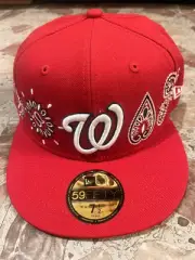 DS NEW ERA MLB WASHINGTON NATIONALS BANDANA 7 1/2 supreme snap world series