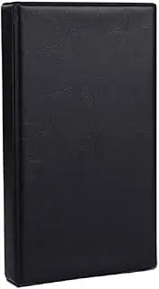 [Generic] Business Card Case Book Holder Name Card Organizer Professional Office Journal Organizer Holds 240 Cards (Black, 18.5 * 10.8CM)