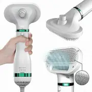 Dog and Cat Dryer with Smoothing Brush 2 in 1 Hair Dryer Portable and Silent Pulser for Grooming Adjustable Temperature Professional Dryer for Dogs &