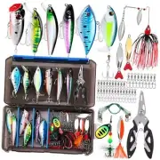 Fishing Lures Fishing Tackle Box Fishing Gifts 68pcs Fishing Accessories Kit