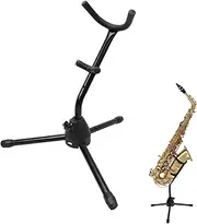 Adjustable Alloy Saxophone Stand Heavy Duty, Portable Ideal for Studio Storage and Display