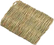 Bunny Mats for Cage | Woven Bedding Nest - Natural Grass Mat Bedding Chew Toy for Bunnies Dogs Cats Sleeping Pet Animal Resting Support
