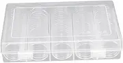 DOITOOL 1 Set Transparent Coin Protector Case Coin Storage Box for Collectors Prevents Scratching