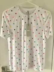 REDUCED - Ladies ONLY White Polka Dot T-shirt Small New With Tags XMAS GIFT