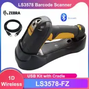 Symbol LS3578-FZ Wireless Bluetooth 1D USB Barcode Scanner+Battery+Cradle+PSU
