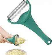 Cabbage Peeler Pro with 2 Blades, Julienne and Shaving Stainless Steel Vegetable Slicer for Cabbage, Heavy-Duty Dark Green Peeler for Slaw, Salads, and Bulk Meal Prep