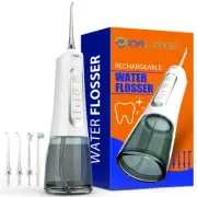 Portable Cordless Water Flosser, Rechargeable Water Dental Flosser with 1500 ...