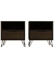 Manhattan Comfort Set of 2 Nightstand 1.0