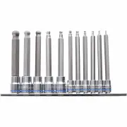 Kincrome K5523 - Ball-End Hex Socket Set Long Series 11 Piece 1/4 & 3/8 Drive - Metric