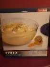 Pyrex Serveware 2 Piece Serving Bowl Set Brand New Clear Sculptured
