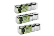 12PK Lemon & Lime Soho Glass Preserve Jar 125ml w Black Lid Storage Container