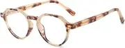[HPIRME] Retro Oval Glasses Frames Women Eyewear Men Spring Hinge Clear Lens Eyeglasses UV400
