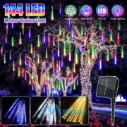Solar Meteor Shower Lights Waterproof Light Tube String Garden Outdoor Decor USA