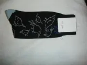 PAUL SMITH Light Black BIRD PRINT MENS SOCKS NWT