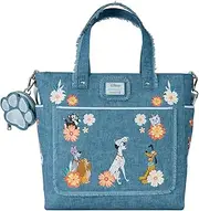 Loungefly Disney Dogs & Cats Faux Denim Convertible Tote Bag with Coin Bag