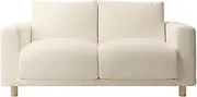 MUJI 82584974 Cover, Generated Cotton Linen Basket Weave, Sofa Body, 2 Seaters, Feathers, Pocket Coils