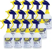 Zep Bleach Resistant Professional Sprayer Bottle - 32 oz (Case of 12) - ZUPRO2-30 Foot Stream Spray or a Fine Mist, Adjustable Nozzle Measurements, Bleach Resistant for Up to a Year