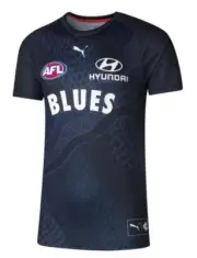 Carlton Blues PUMA AFL Mens Warm Up Top | Navy by Sporting House