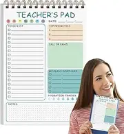 Teacher Notepads | 50 Sheets Note Pads for Teachers,Cute Memo Daily Planner, 5.8 x 8.3inch Must Haves Stationery for Classroom Elementary