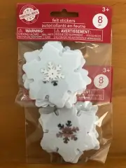 SNOWFLAKES FELT STICKERS craft earrings 2 packs NEW