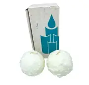 NIB PartyLite Set of 2 3" Snowball Ball Candles New In Box Made In USA Holidays