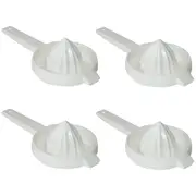 4x Homeleisure Plastic Kitchen/Cooking Handy Juicer Lime/Lemon Squeezer White