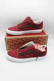 NEW Vans Red White Heavy Textures Old Skool Men 7.5 Women 9 Sneaker shoes NIB Po