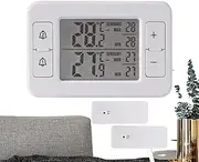 Wireless Fridge Temperature Monitor | Double Sensor Digital Freezer Temperature Monitor,Measure Accessory for Indoor Apartment Dorm Kitchen