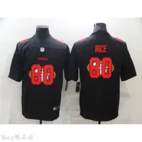 在飛比找蝦皮購物優惠-NFL橄欖球服 49人隊 #80 RICE 球員 國旗刺繡球